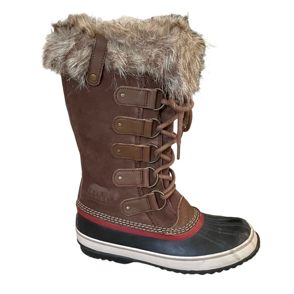 SOREL Women’s Joan of Arctic Leather Waterproof Winter Snow Boot Brown 9 - Picture 6 of 12